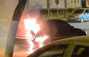 Malatya'da seyir halindeki otomobilde yangın