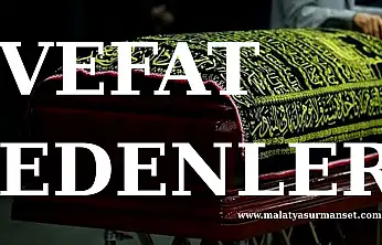 Malatya'da Vefat Edenler