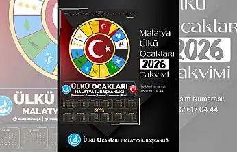 Ülkü Ocakları Malatya'dan Anlamlı Takvim: 16 Türk Devleti Bayrakları 2026 Takviminde