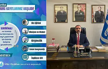 Ülkü Ocakları Malatya İl Başkanlığı Sertifikalı Kurs Programlarına Devam Ediyor