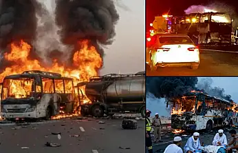 Umre Kafilesinde Korkunç Kaza 42 Ölü