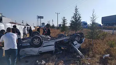 Otomobil takla attı: 1 ölü 1 yaralı