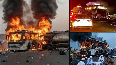 Umre Kafilesinde Korkunç Kaza 42 Ölü