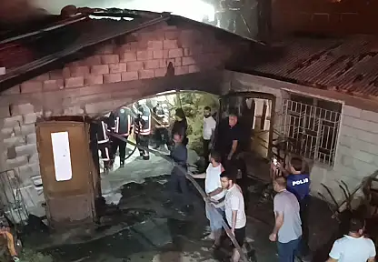 Malatya'da ahır ve samanlık yangını