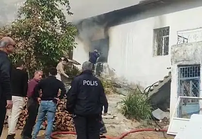 Malatya'da korkutan ev yangını