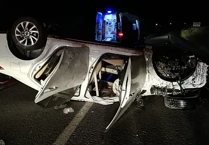 Malatya'da otomobil takla attı: 3 yaralı