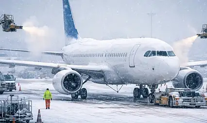 Avrupa'da soğuk hava uçuşları aksattı