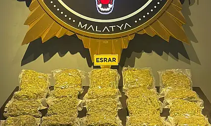 Malatya'da 12 kilo 800 gram esrar ele geçirildi