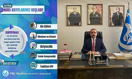 Ülkü Ocakları Malatya İl Başkanlığı Sertifikalı Kurs Programlarına Devam Ediyor