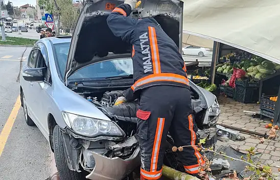 Direksiyon Hakimiyetini Kaybeden Sürücü Ağaca Çarptı