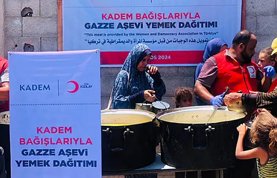 Kadem'den Kızılay'ın Gazze'deki Aşevine Destek