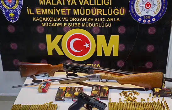 Malatya'da silah ve mühimmat ele geçirildi