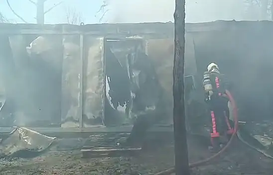 Şantiyede korkutan yangın 1 yaralı