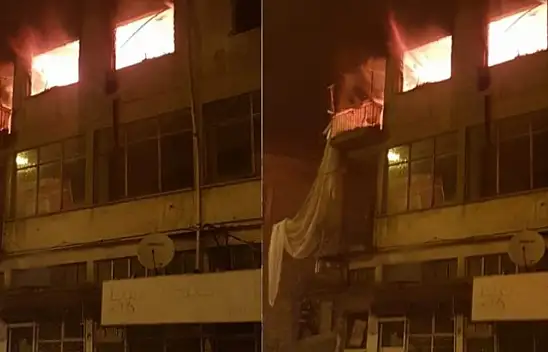 Hekimhan'da mutfak tüpünün patlaması sonucu yangın çıktı