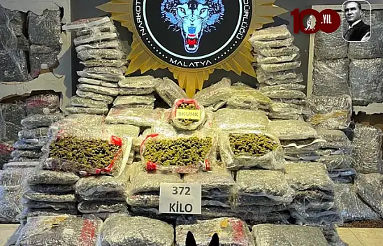 Malatya'da 372 kilogram skunk ele geçirildi