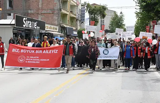 Malatya'da Uluslararası Aile Haftası yürüyüşü düzenlendi