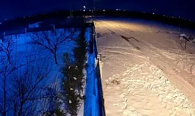 Meteorun düşme anı kamerada