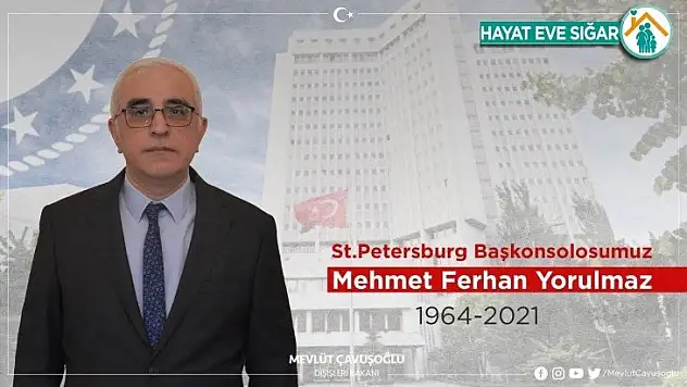 Bakan Çavuşoğlu'ndan St. Petersburg Başkonsolosu Yorulmaz için taziye mesajı