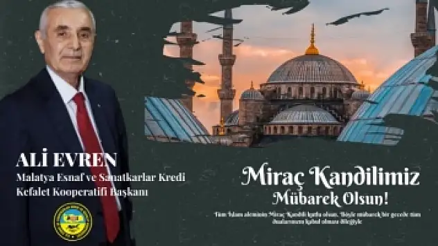 Başkan Ali Evren'den Miraç Gecesi Mesajı