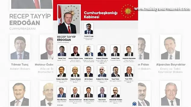 Cumhurbaşkanı Erdoğan, Türkiye Yüzyılı kabinesini açıkladı