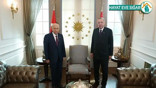 Cumhurbaşkanı Recep Tayyip Erdoğan, MHP Genel Başkanı Devlet Bahçeli'yi Cumhurbaşkanlığı Çankaya Köşkü'nde kabul etti.