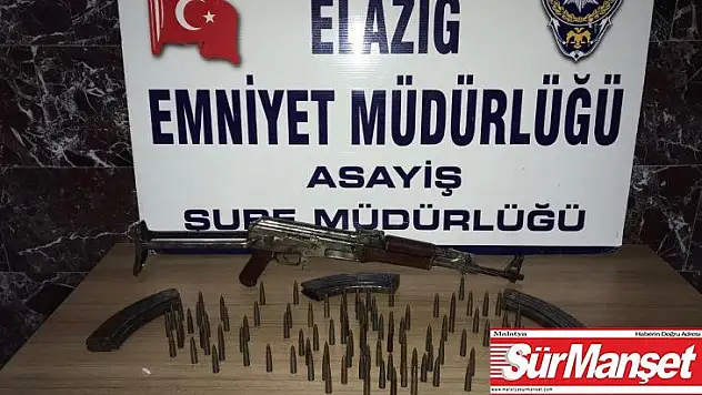 Elazığ'da kalaşnikof ele geçirildi