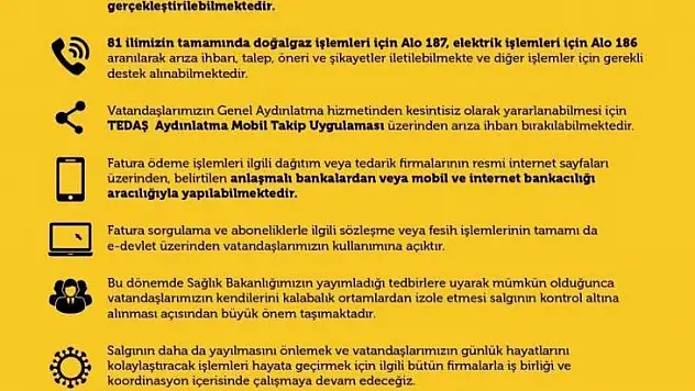 Elektrik ve doğalgaz işlemleri evden yapılabilecek