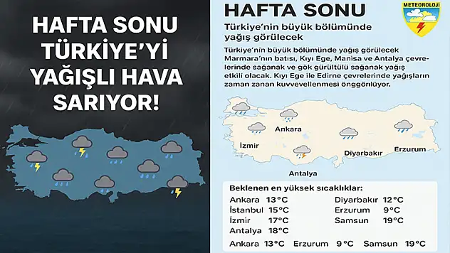 Hafta Sonu Türkiye'yi Yağışlı Hava Sarıyor!