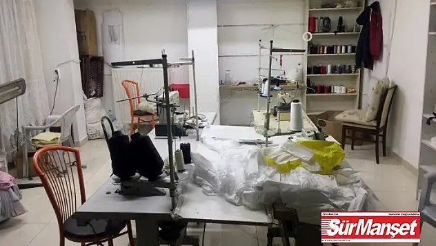 Kaçak maske üreten iş yeri mühürlendi