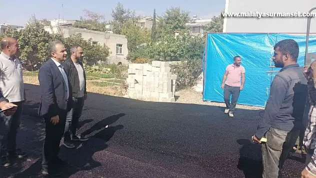 Kılınç asfalt çalışmalarını inceledi