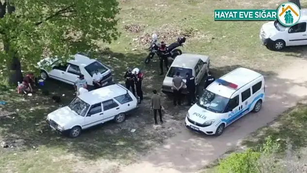 Kırklareli'de kapanmayı delip piknik yapanlar drone ile tespit edildi