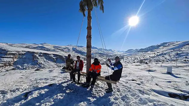 Malatya'da bin 600 rakımda dondurucu soğuklara aldırış etmediler