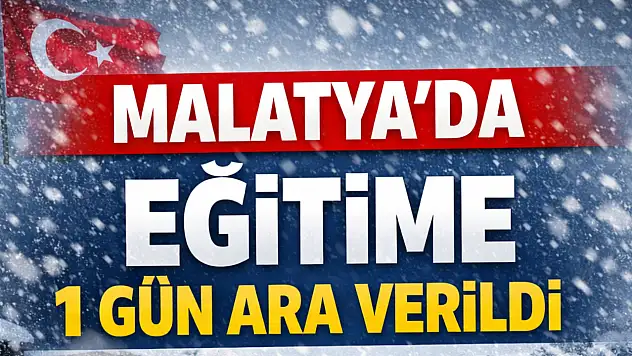 Malatya'da Eğitime Kar Engeli