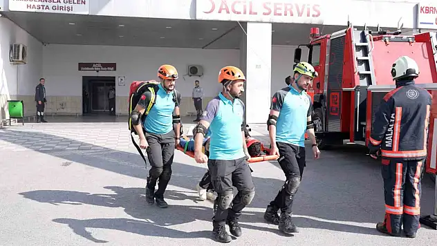 Malatya Eğitim ve Araştırma Hastanesi'nde yangın tatbikatı