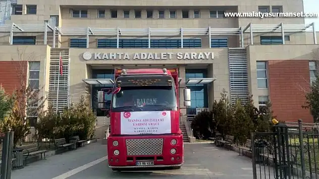 Manisa Adliyesi, kardeş Kahta Adliyesine 3 tır yardım malzemesi gönderdi