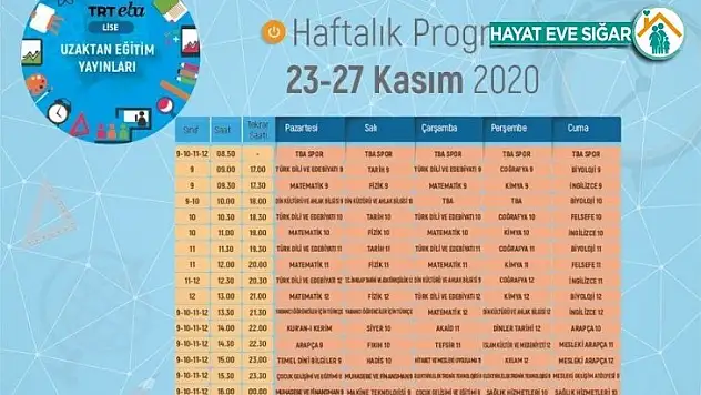 Milli Eğitim Bakanlığı ara tatil sonrası ilk haftanın programını paylaştı