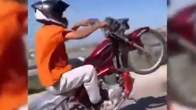 Motosiklet Sürücüsüne Akrobatik Hareketten 77 Bin Lira Ceza