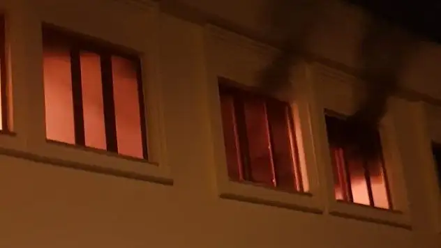 Taziye evinde yangın çıktı