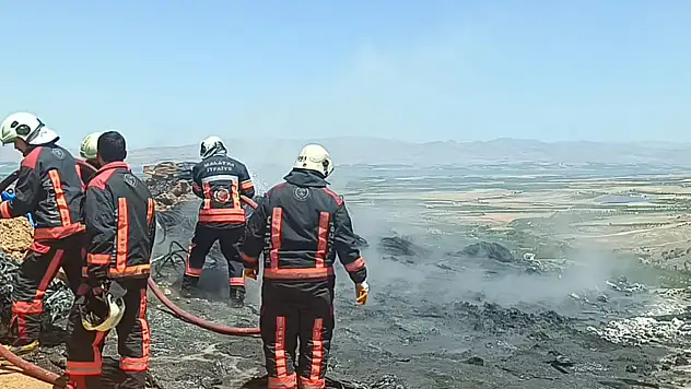 Malatya'da TOKİ Şantiyesinde Korkutan Yangın!