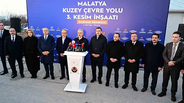 Bakan Uraloğlu, Malatya Kuzey Çevre Yolu şantiyesinde inceleme yaptı