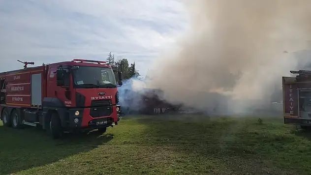 Yangında 36 kovan arı telef oldu