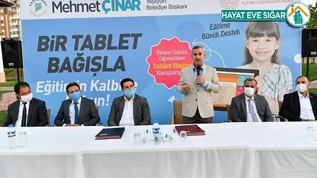 Yeşilyurt Belediyesinden tablet bağış kampanyasına destek