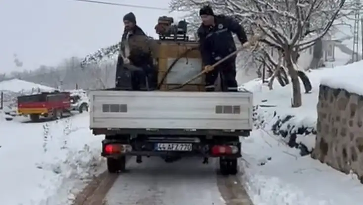 Darende'de kar alarmı