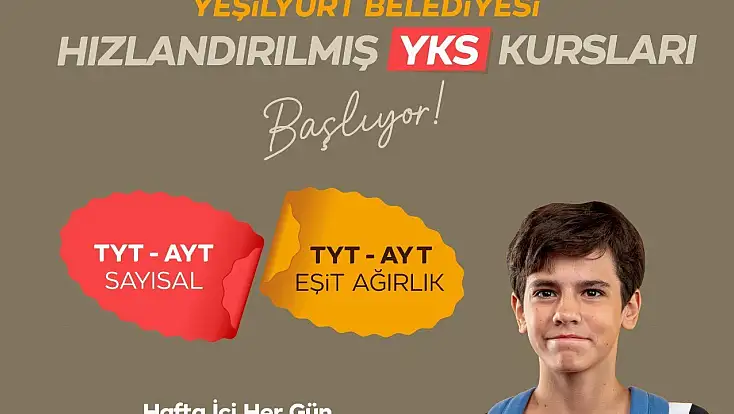 Yeşilyurt Belediyesi 'Hızlandırılmış YKS Kursları' başladı