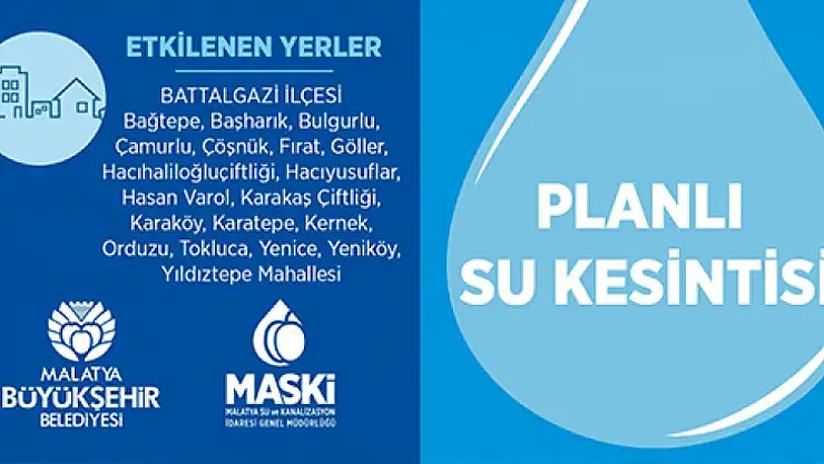 19 Mahallede Su Kesintisi Yaşanacak! Hazırlıklı Olun