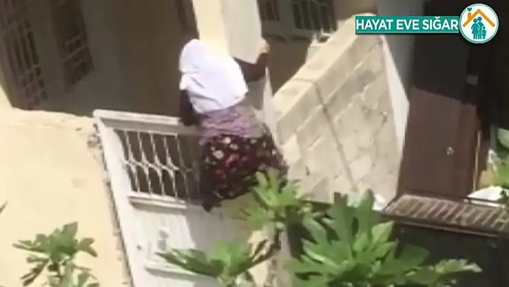 75'lik nine örümcek gibi tırmandı