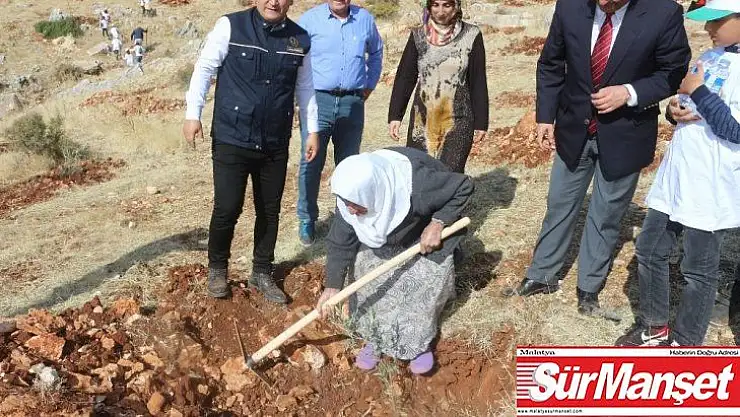 90'lık nine fidanı toprakla buluşturdu