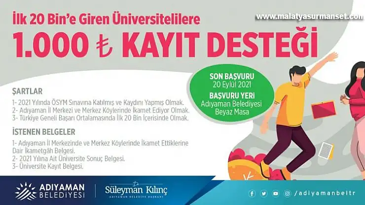 Adıyaman Belediyesinden başarılı öğrencilere destek