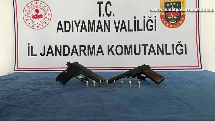 Adıyaman'da 3 adet ruhsatsız tabanca ele geçirildi