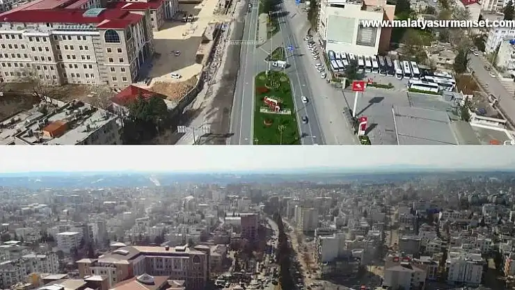 Adıyaman'da depremin öncesi ve sonrası dron kamerasında
